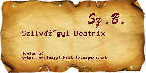 Szilvágyi Beatrix névjegykártya