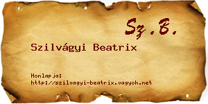 Szilvágyi Beatrix névjegykártya