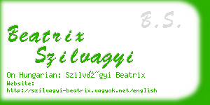 beatrix szilvagyi business card